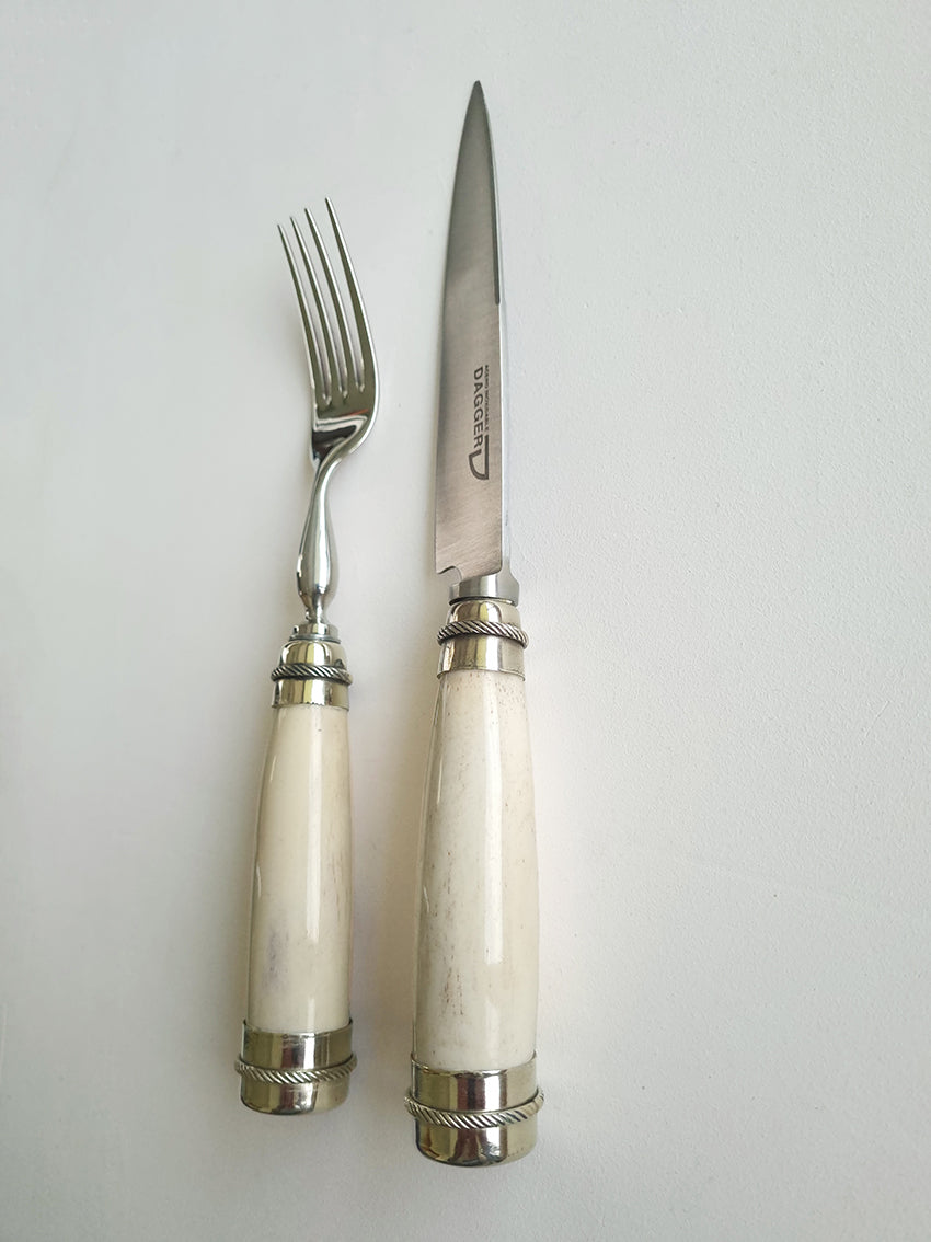 White bone Cutlery set - Vakiano
