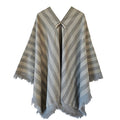 Poncho argentino de lana Malcante tejido a mano