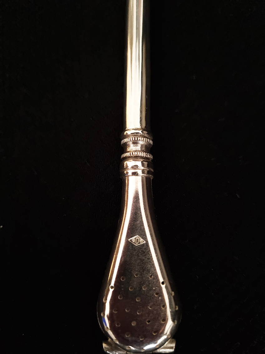 Handcrafted Argentine silver bombilla for yerba mate