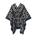 Quijano handwoven Argentine wool poncho with Pampa motif