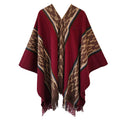Tacuil handwoven Argentine wool poncho crafted by local artisans