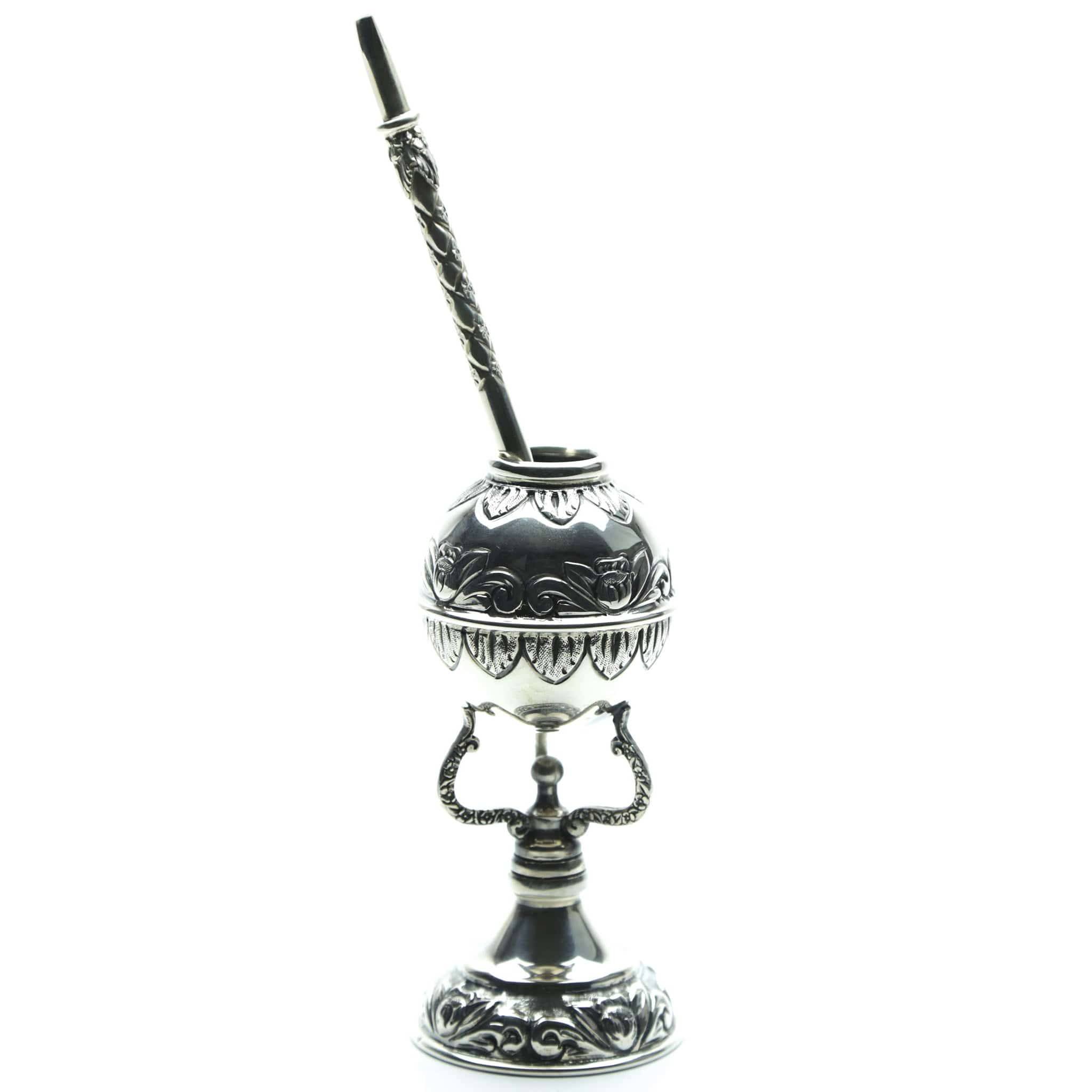 Colonial Style Mate and Bombilla of silver 925 - Vakiano