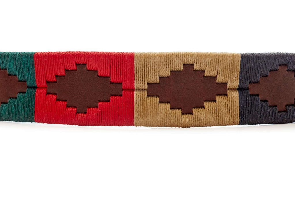 Handmade Argentine leather belt stitched with waxed threads