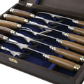 Patagonula 12-piece steak cutlery set in wooden case