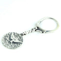 Silver 900 keychain with Holy Spirit motif