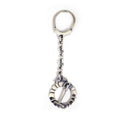 Silver 900 keychain with small polo mallet motif