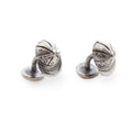 Sterling silver polo helmet cufflinks