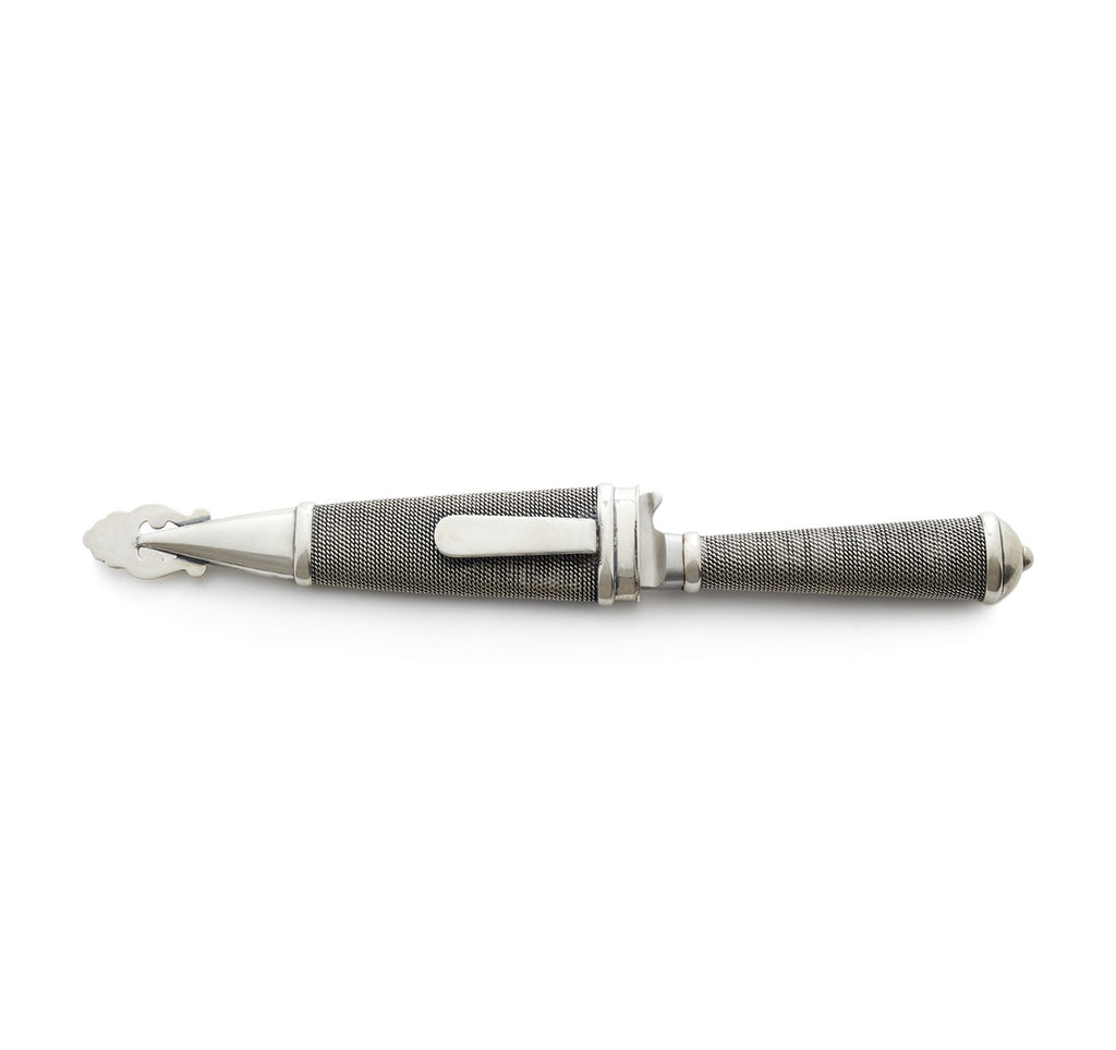 Knife with hand-made 925 silver wire hilt and sheath - Vakiano