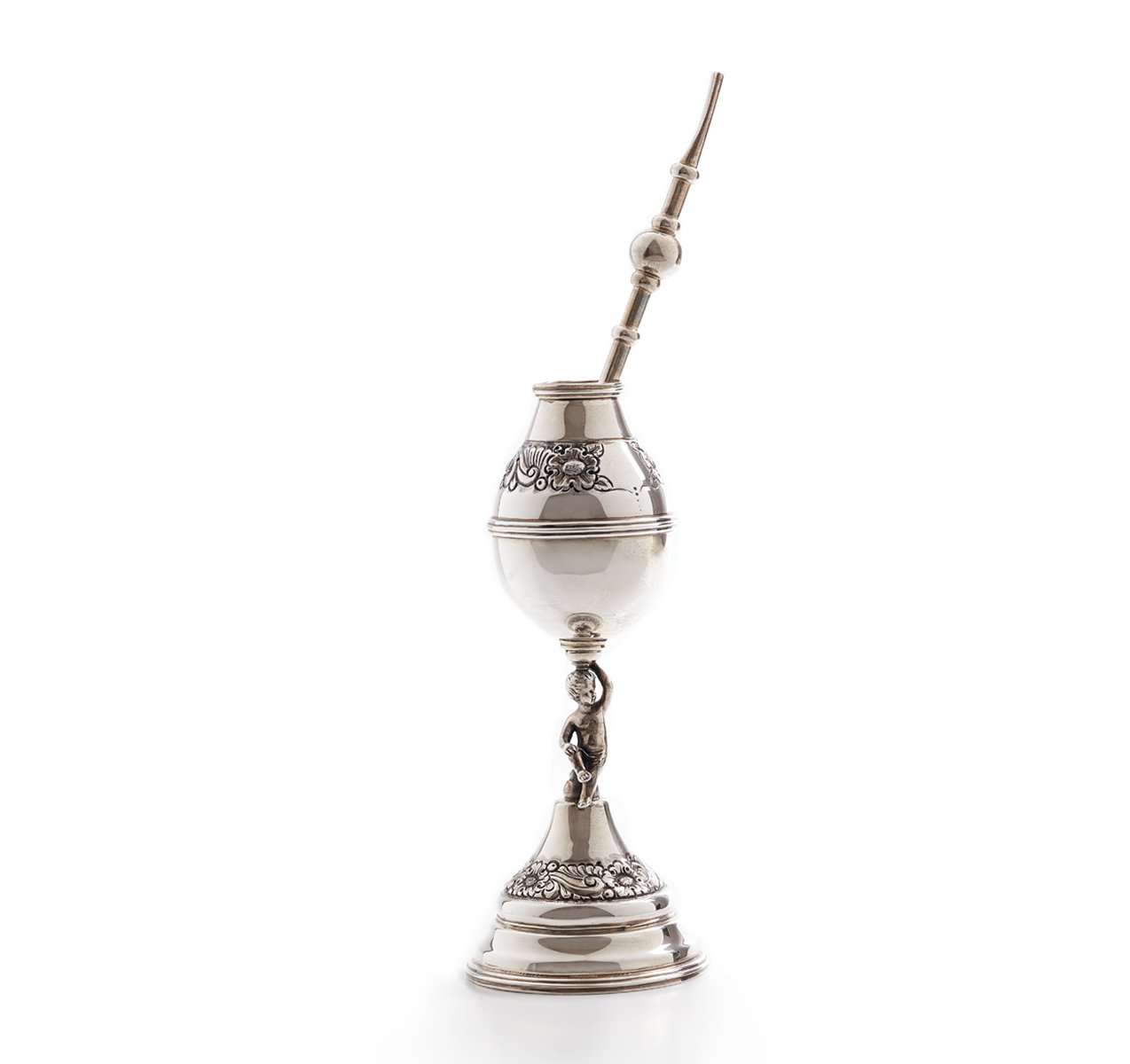 Chalice style mate with kid figure + Bombilla - Vakiano